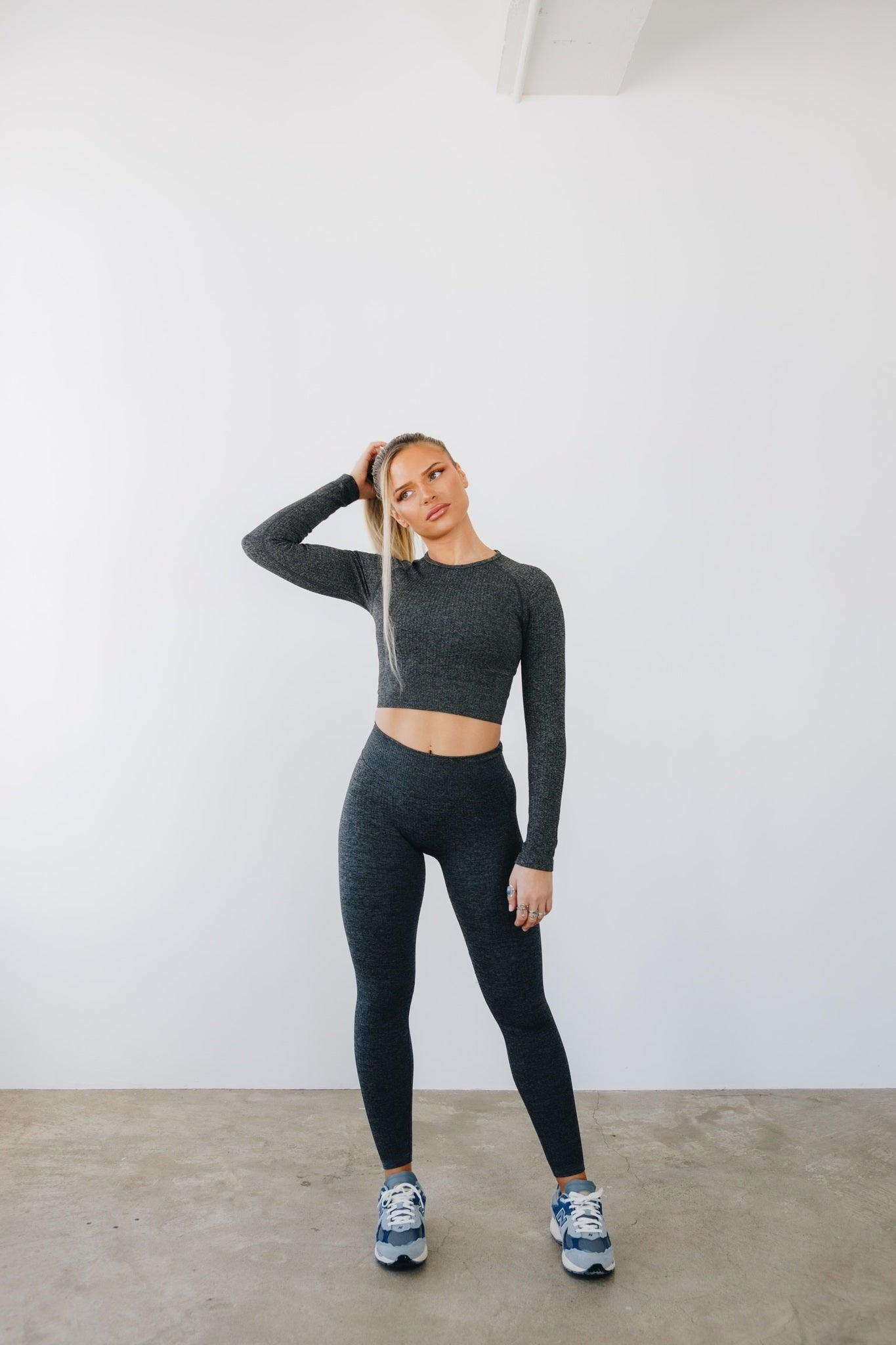 Charcoal Ribbed Longsleeve - ALYGN