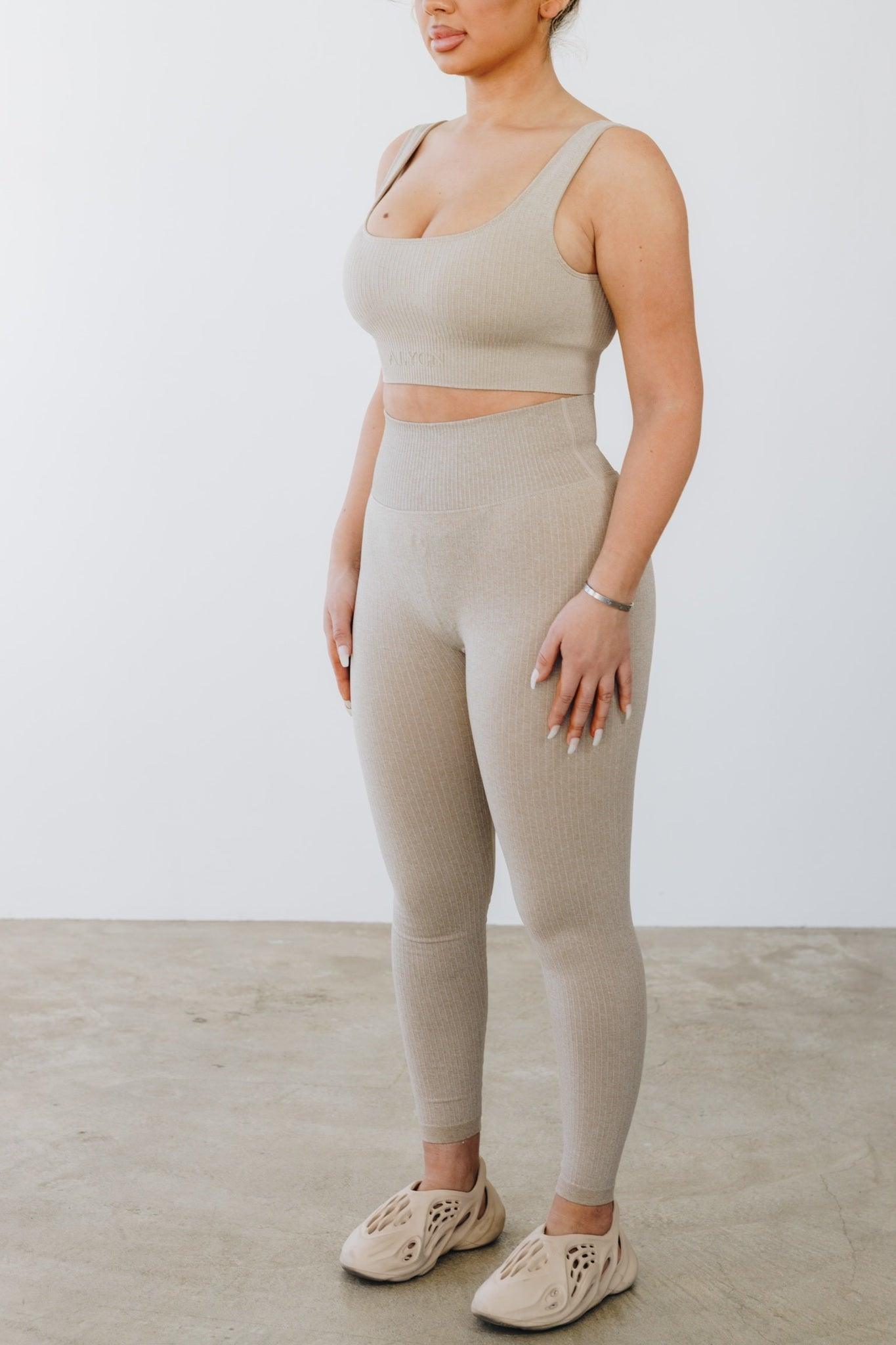 Ivory Ribbed Leggings - ALYGN